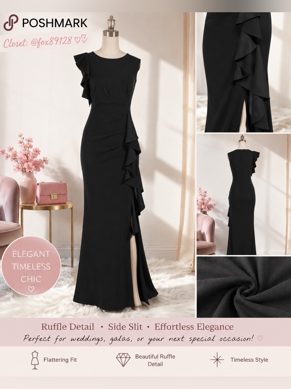 Elegant Black Evening Gown